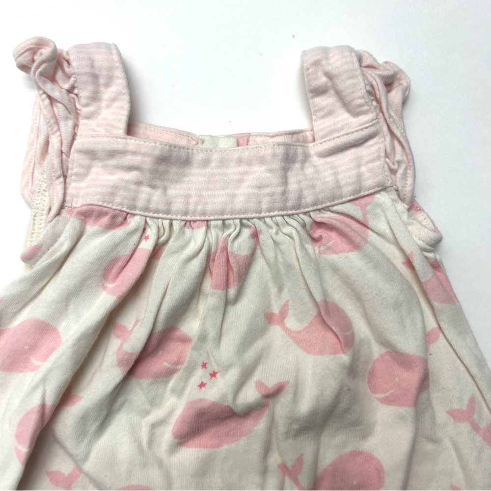Baby Gap Pink Whale Print Romper One Piece Organic Cotton Sunsuit - Picture 2 of 3